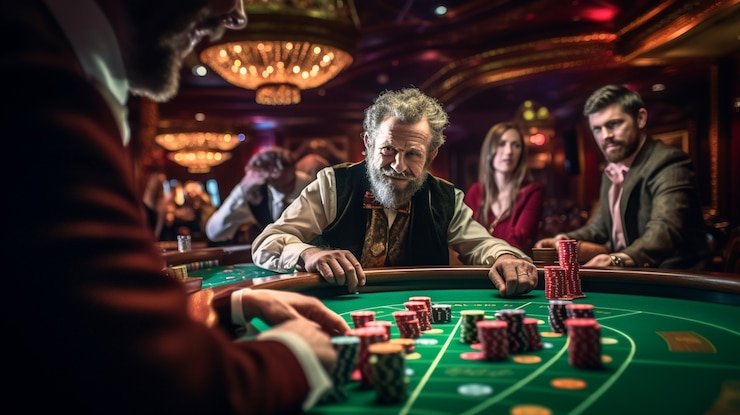 gem188 login live baccarat table with dealer and multiple player positions visible